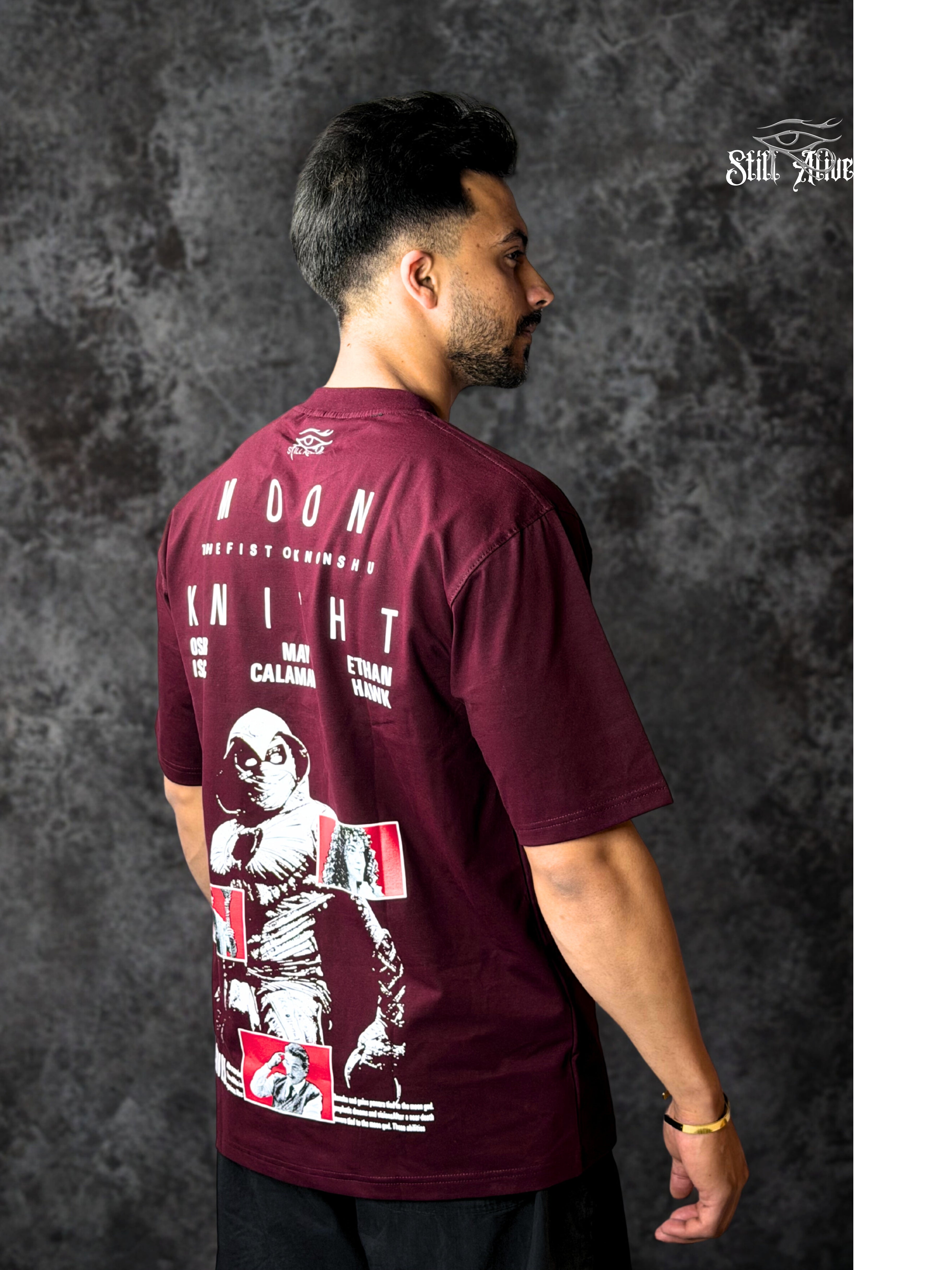 MOON NIGHT GRAPHIC OVERSIZED T-SHIRT